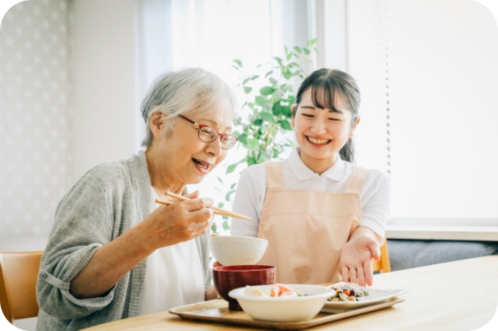 ご自宅へ訪問して様々なサポートを行います